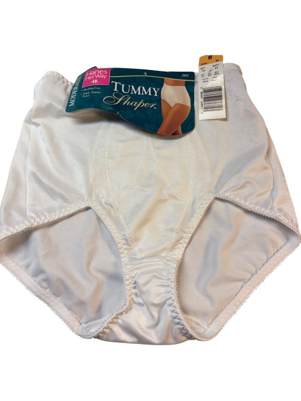 Vintage NEW Hanes Her Way Moderate Tummy Shaper Brief Panties White MEDIUM